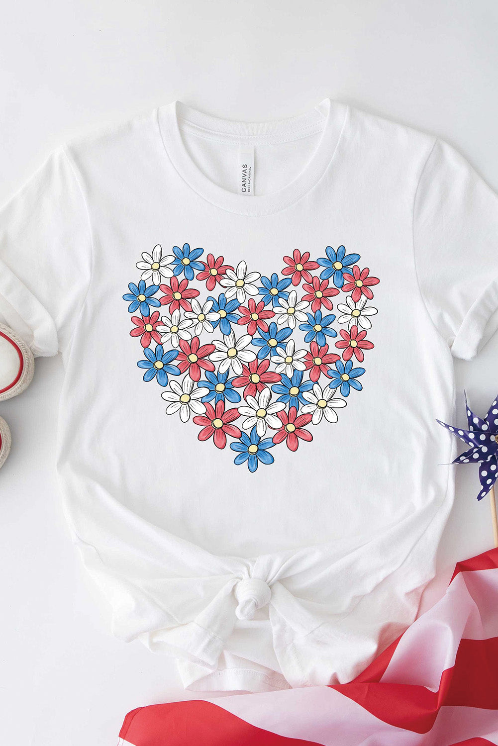 Flower Graphic Round Neck Short Sleeve T-Shirt