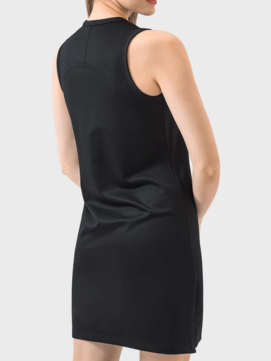 Round Neck Sleeveless Active Dress