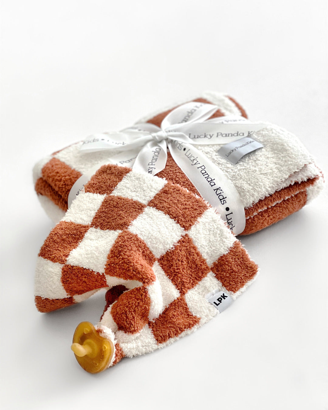 Checkered Plush Lovey | Copper