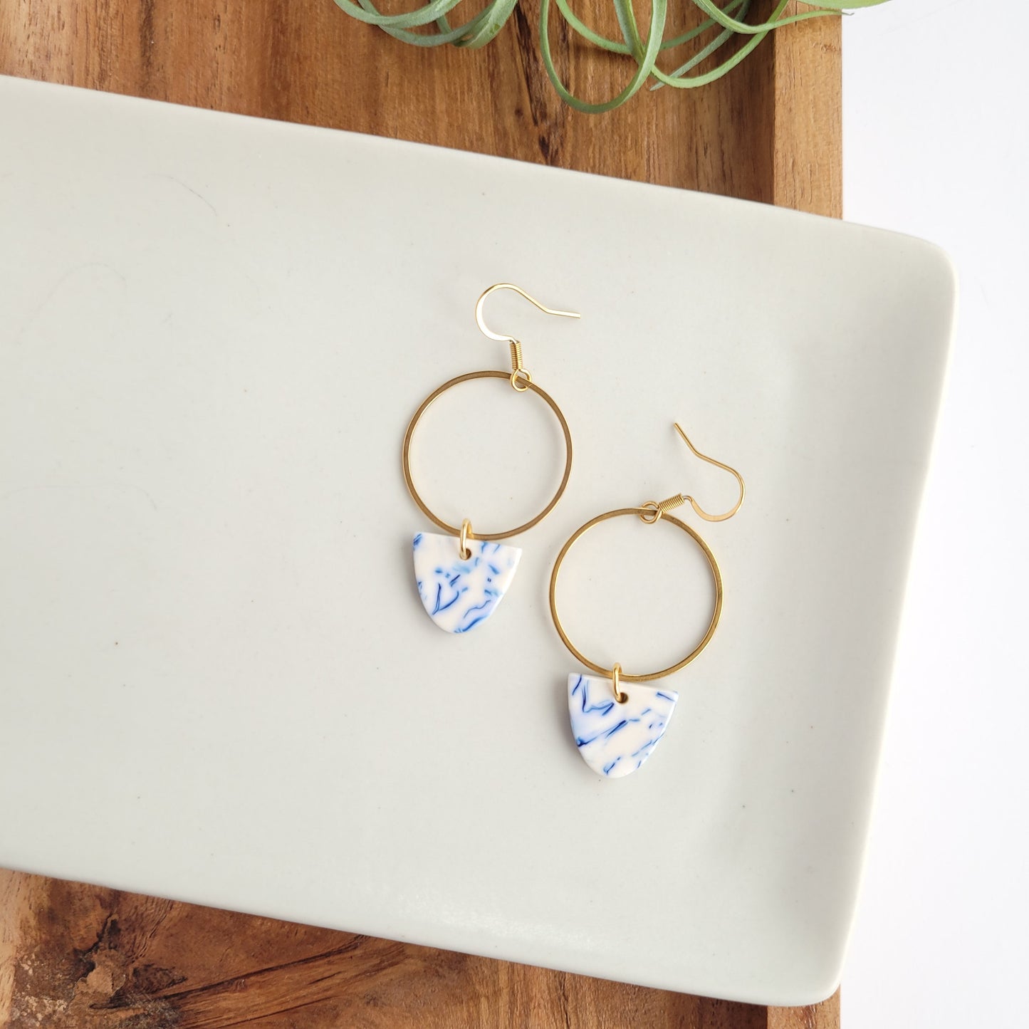 Iris Earrings- Greek Goddess Blue