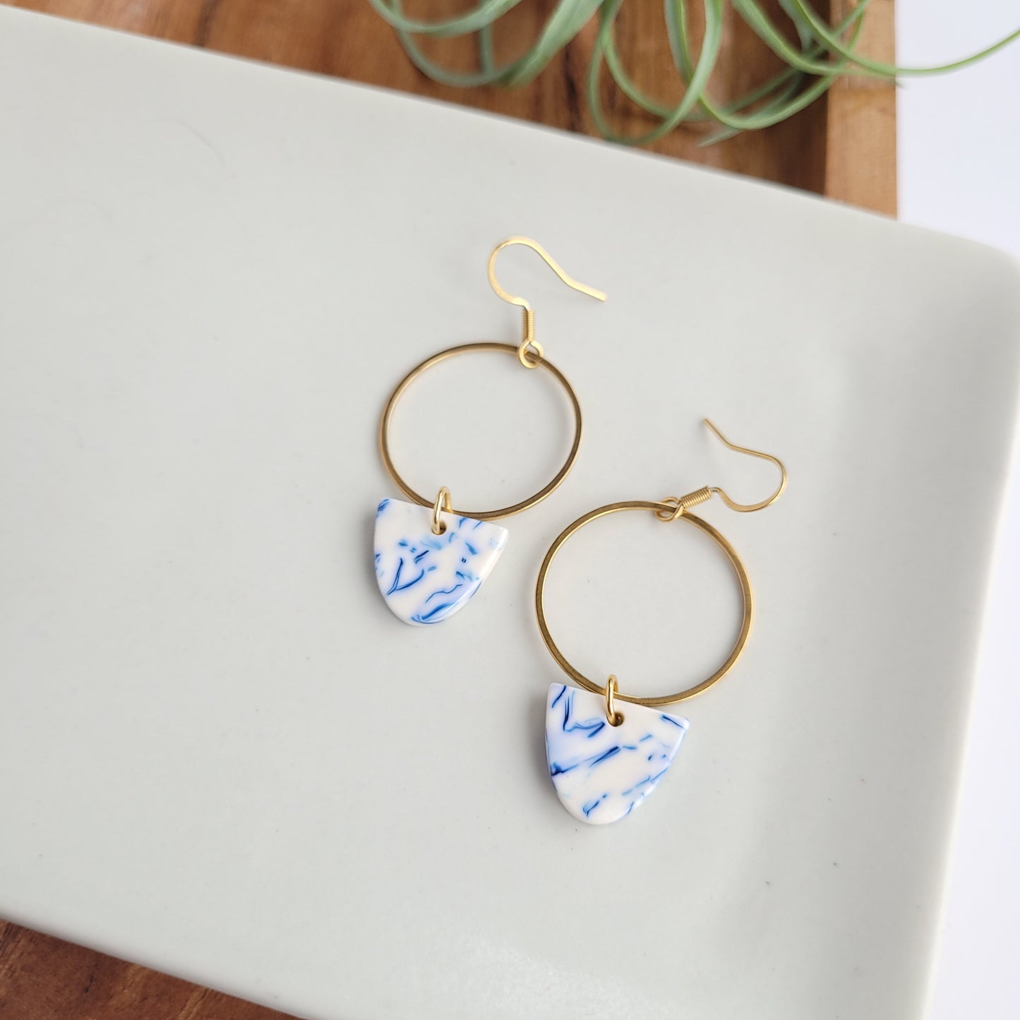 Iris Earrings- Greek Goddess Blue