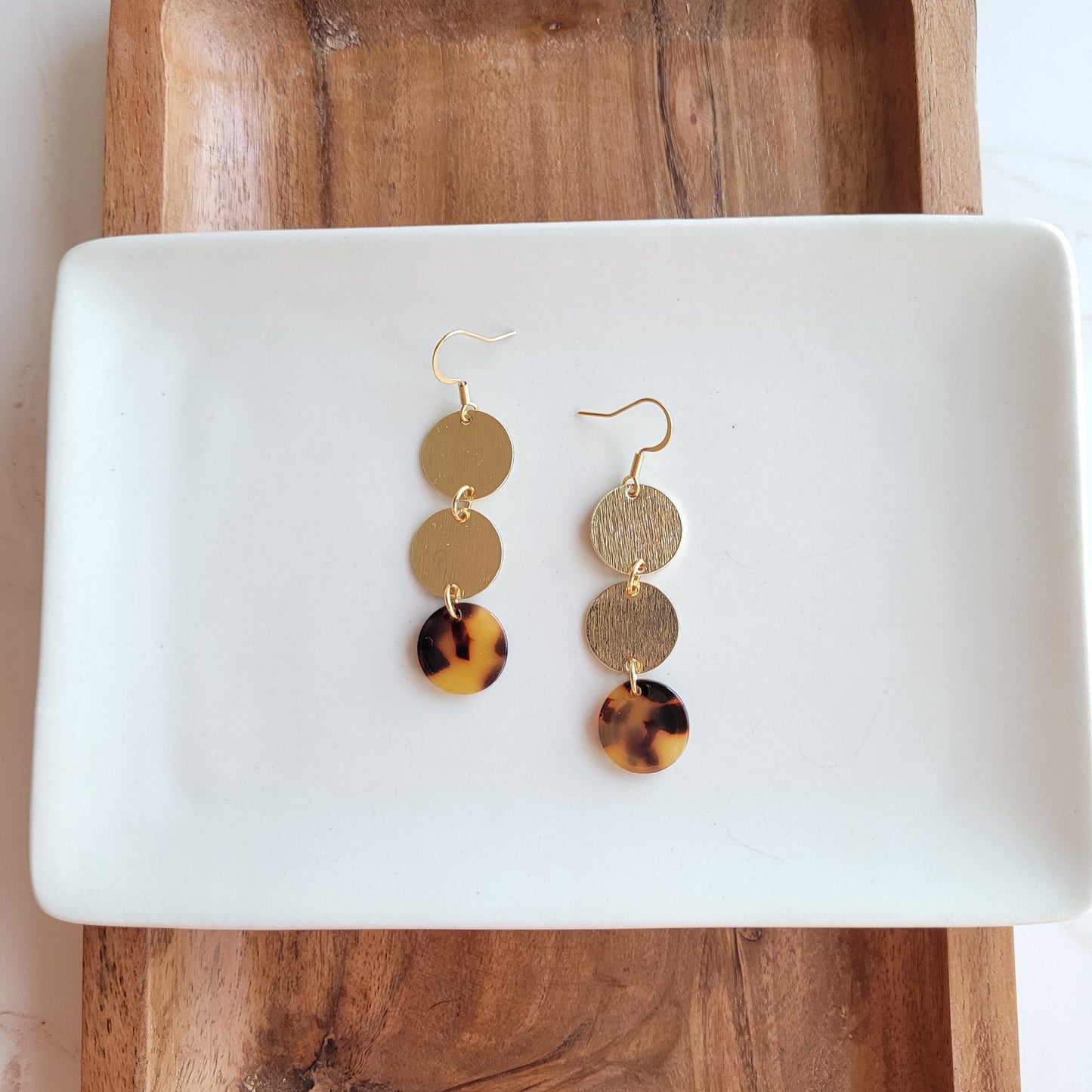 Evelyn Earrings - Tortoise