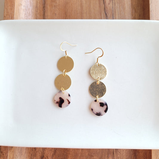 Evelyn Earrings - Blonde Tortoise