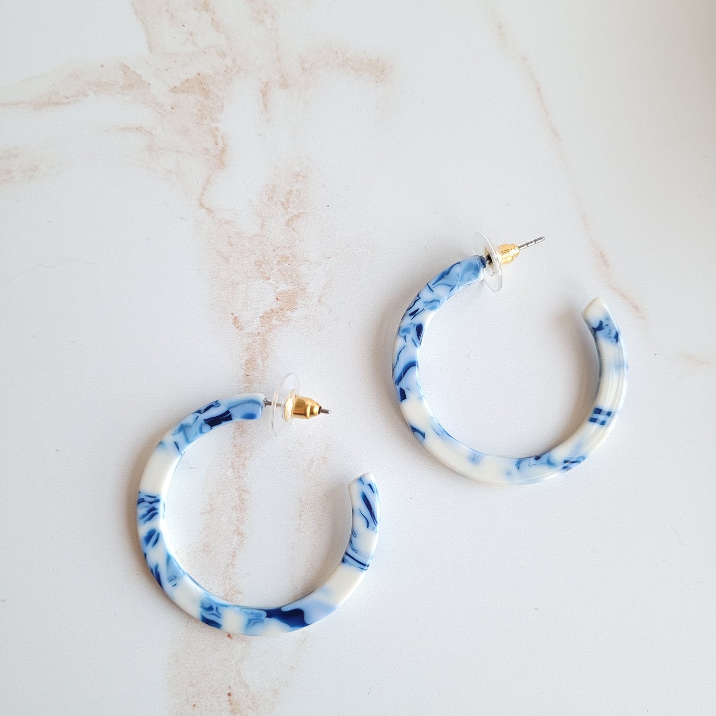 Camy Hoops - Greek Goddess Blue