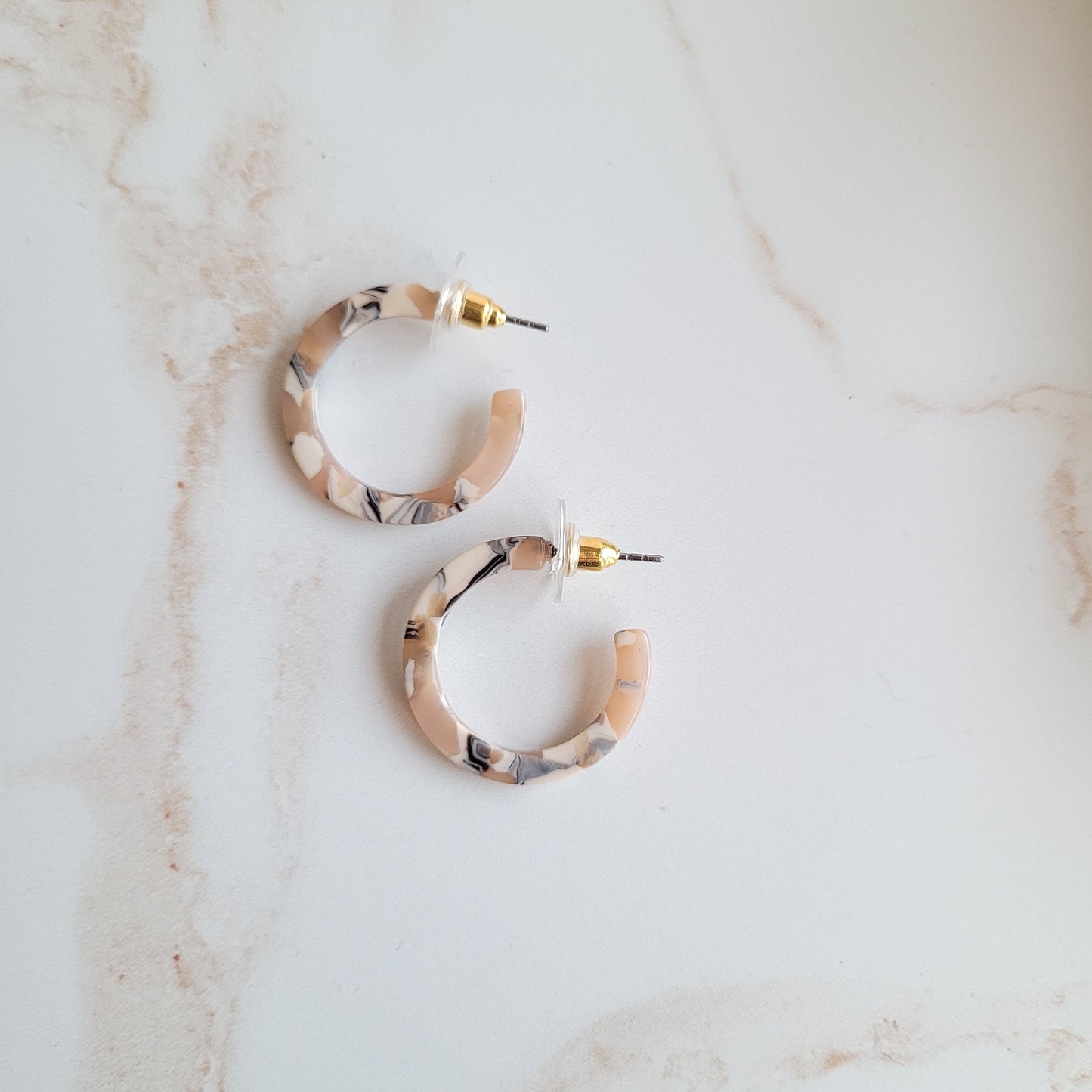 Cam Mini Hoops - Sandstone