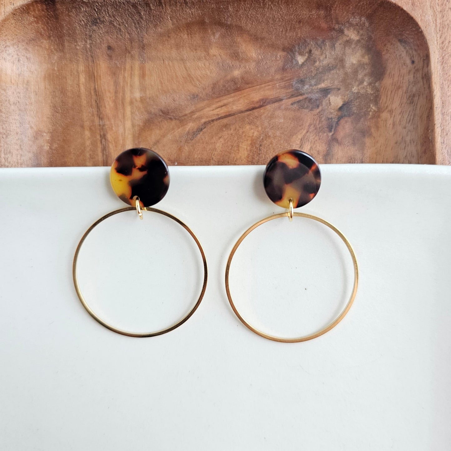 Amelia Earrings - Tortoise