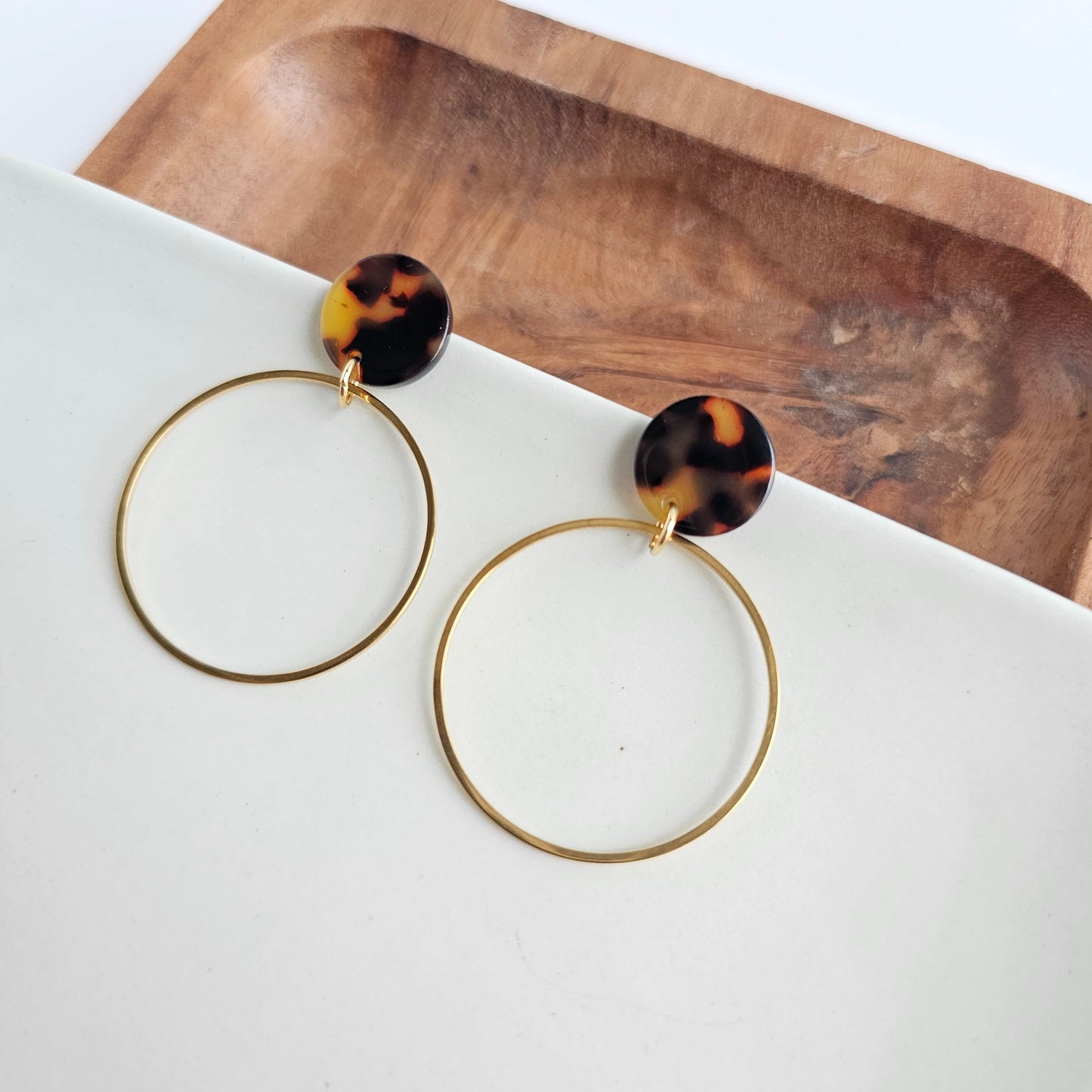 Amelia Earrings - Tortoise