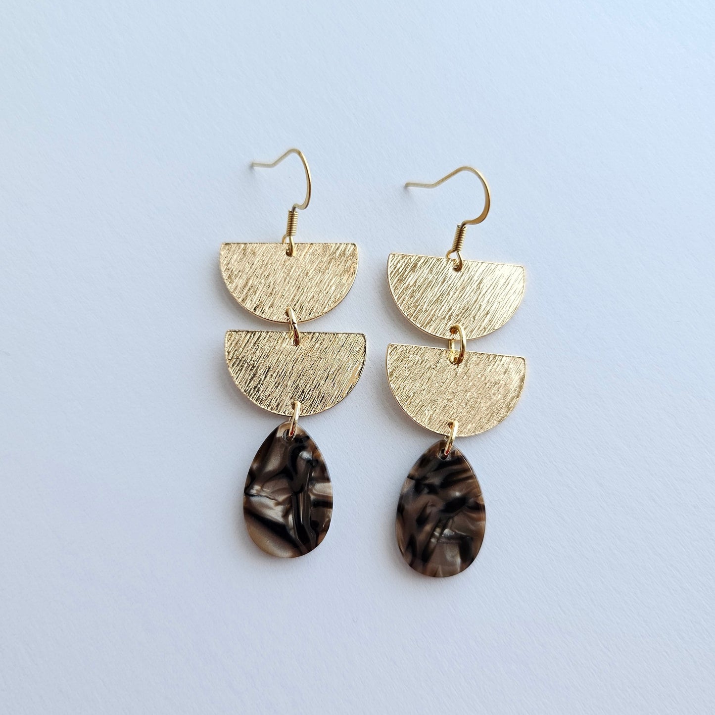 Aria Earrings - Brown Shimmer