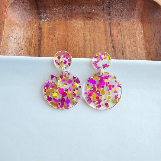 Addy Earrings - Pink Confetti