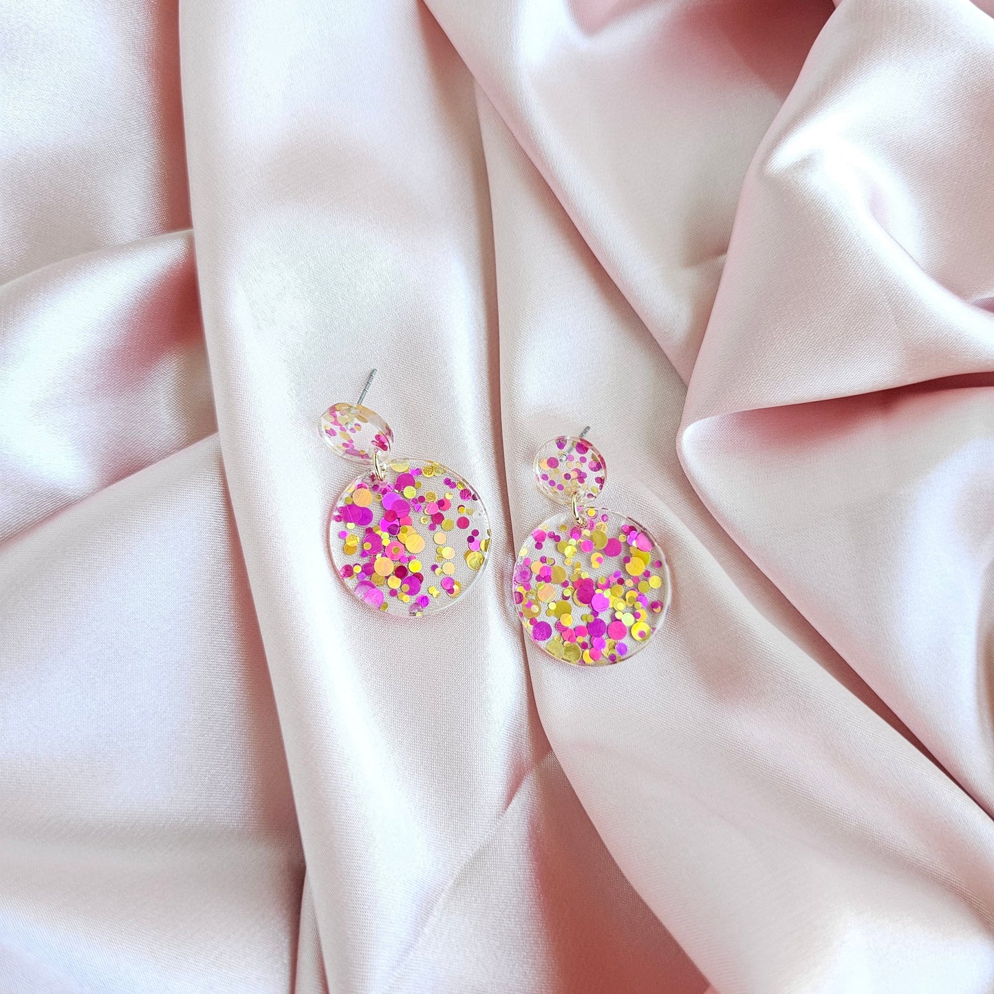 Addy Earrings - Pink Confetti