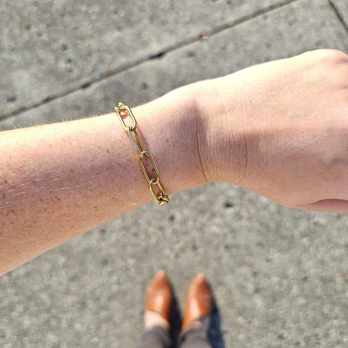 Luxe Gold Chunky Paper Clip Bracelet