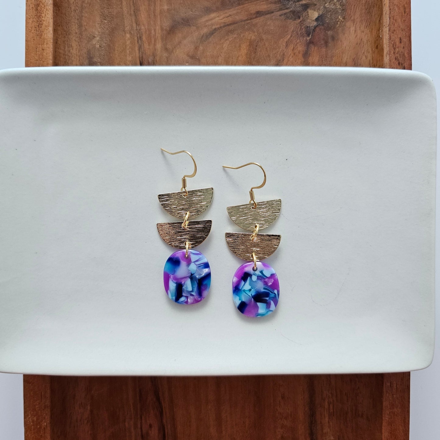 Elena Earrings - Purple Party