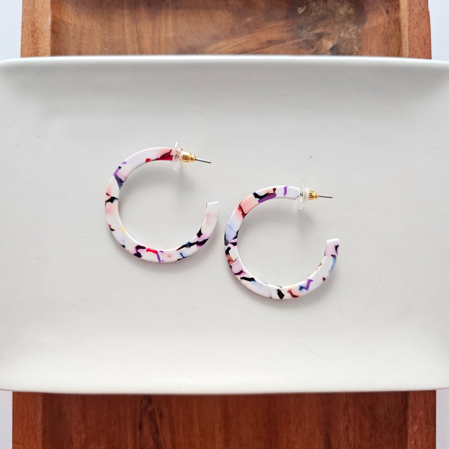 Camy Hoops - Marble Confetti