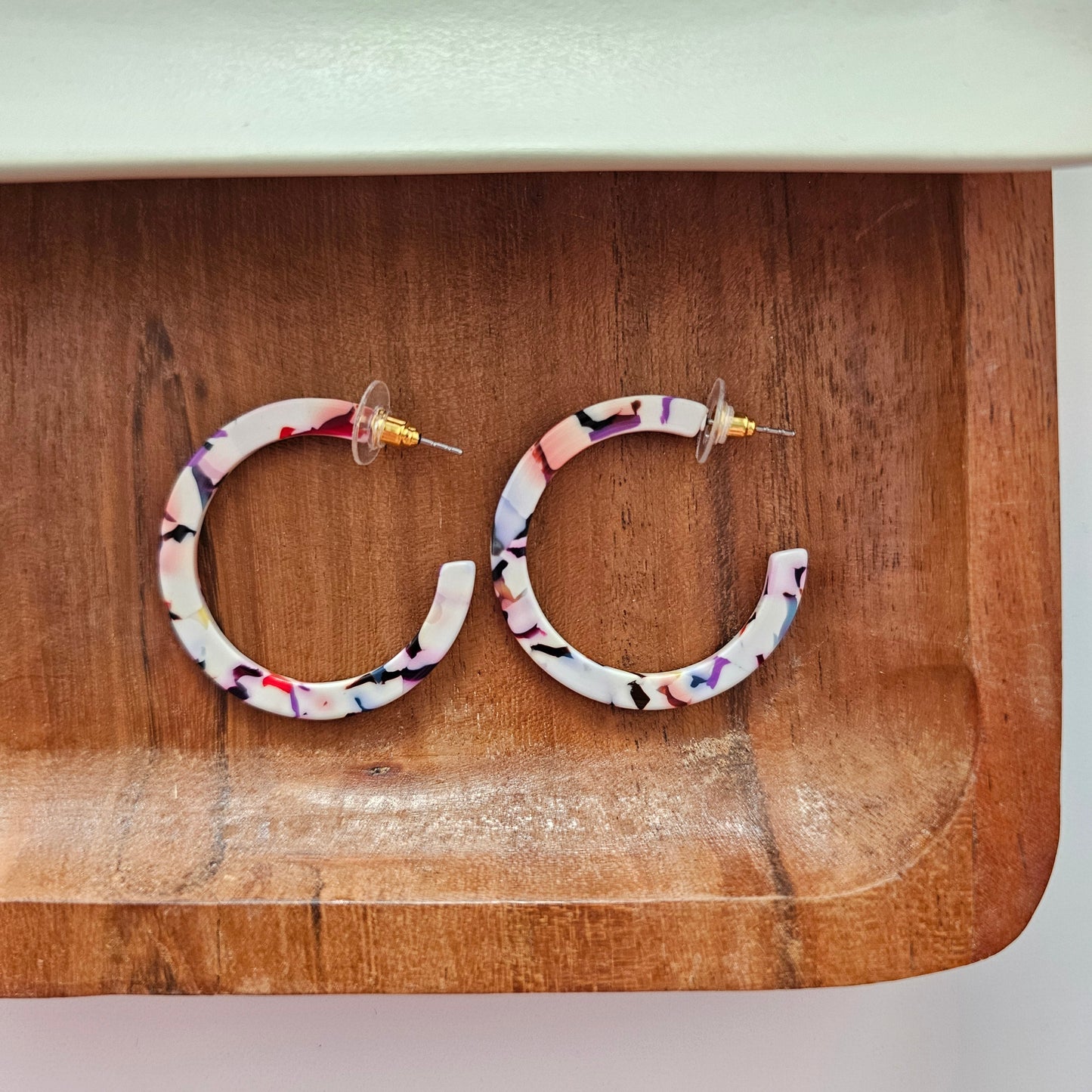 Camy Hoops - Marble Confetti