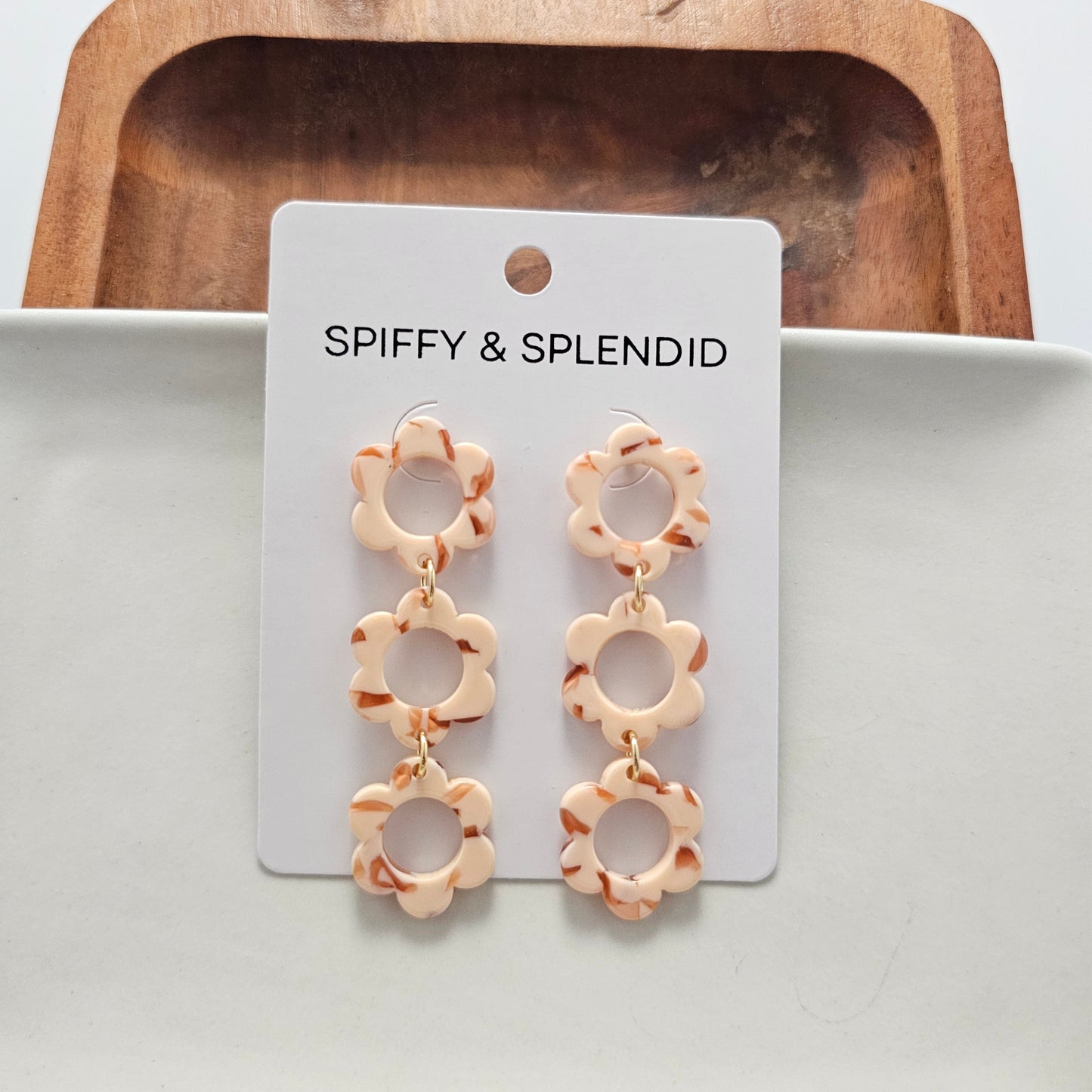 Delilah Earrings - Peach