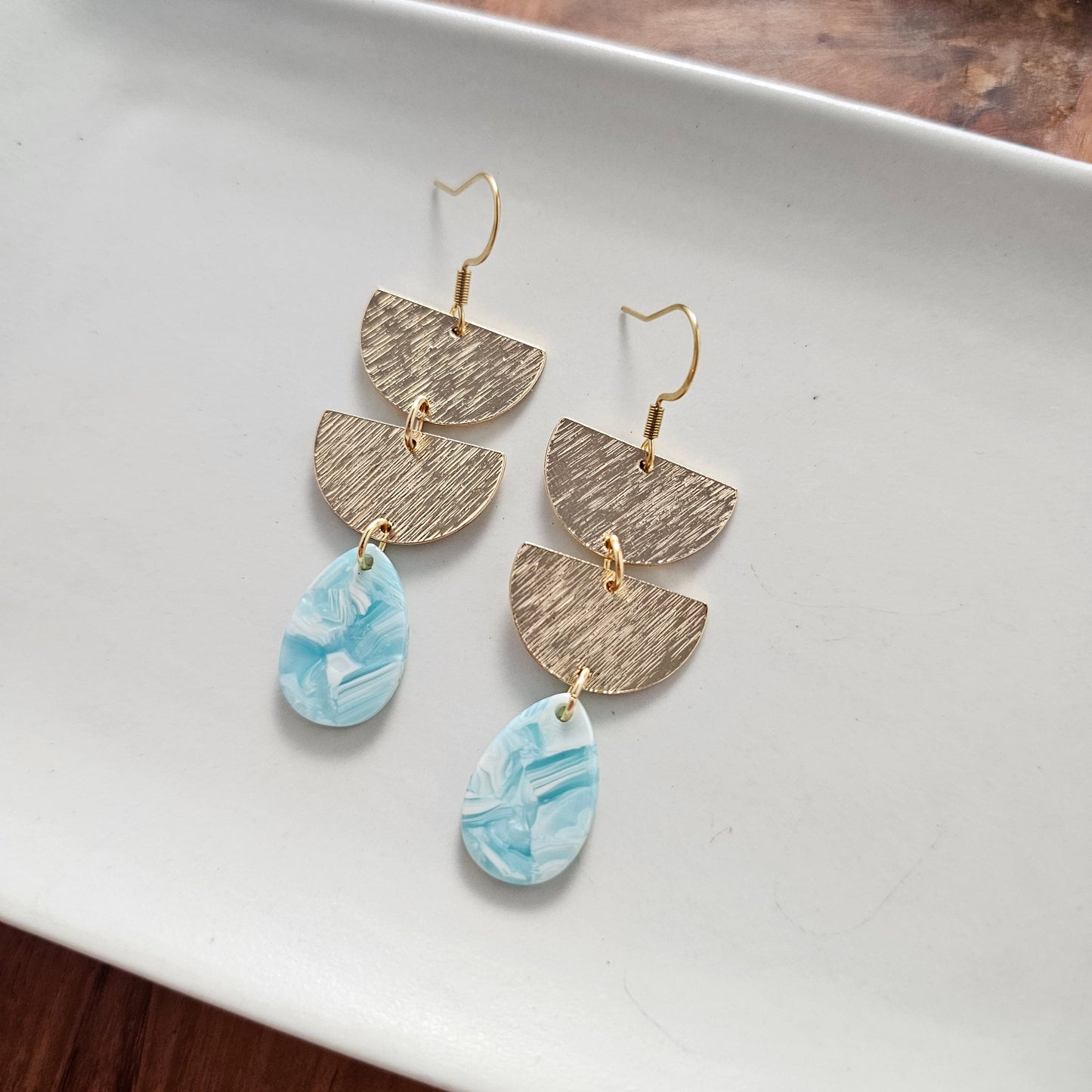 Aria Earrings - Aquamarine