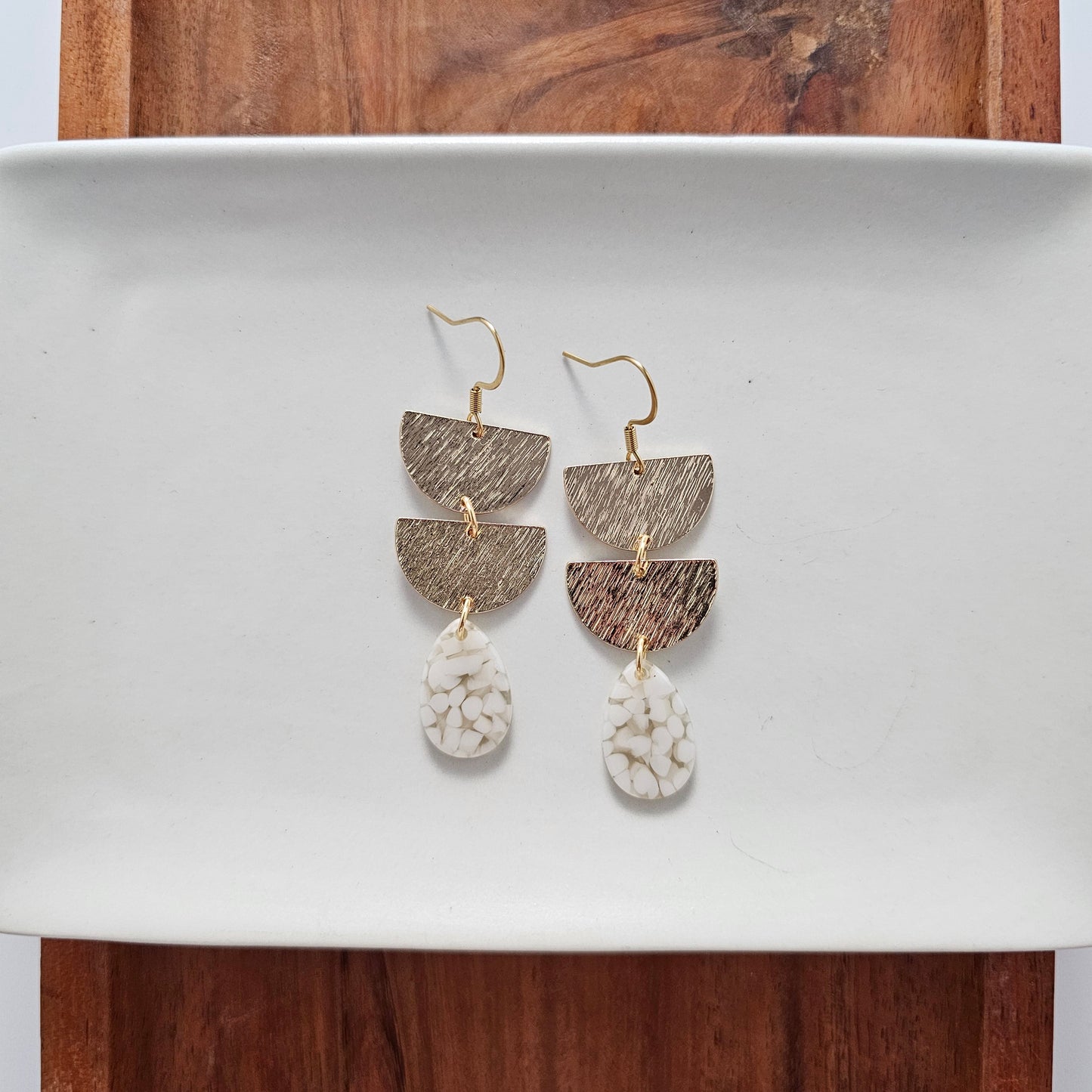 Aria Earrings - Pebble