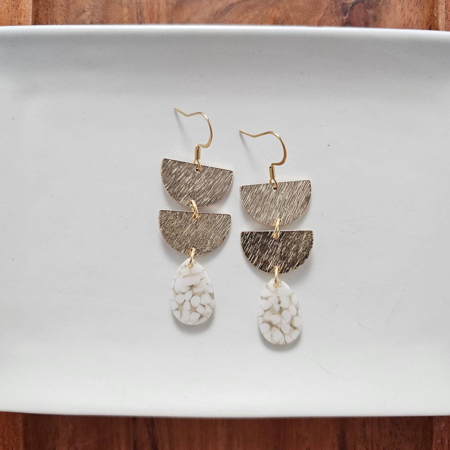 Aria Earrings - Pebble