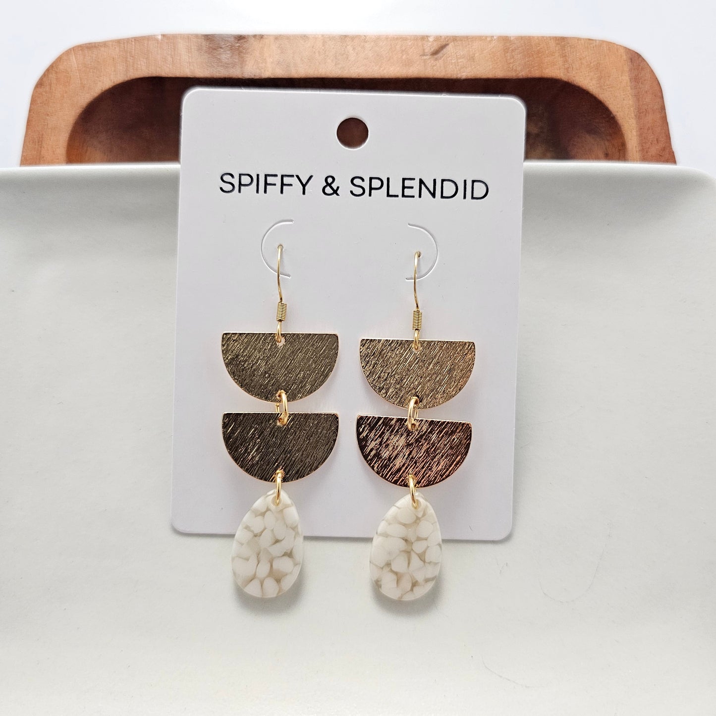 Aria Earrings - Pebble