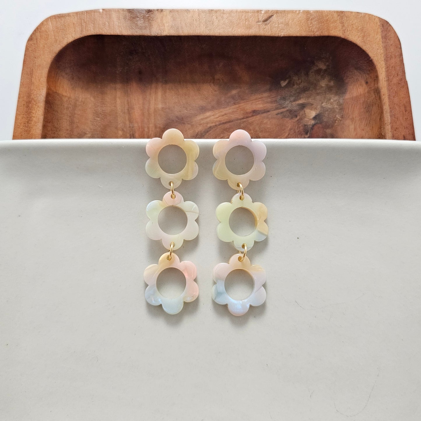 Delilah Earrings - Pastel Rainbow