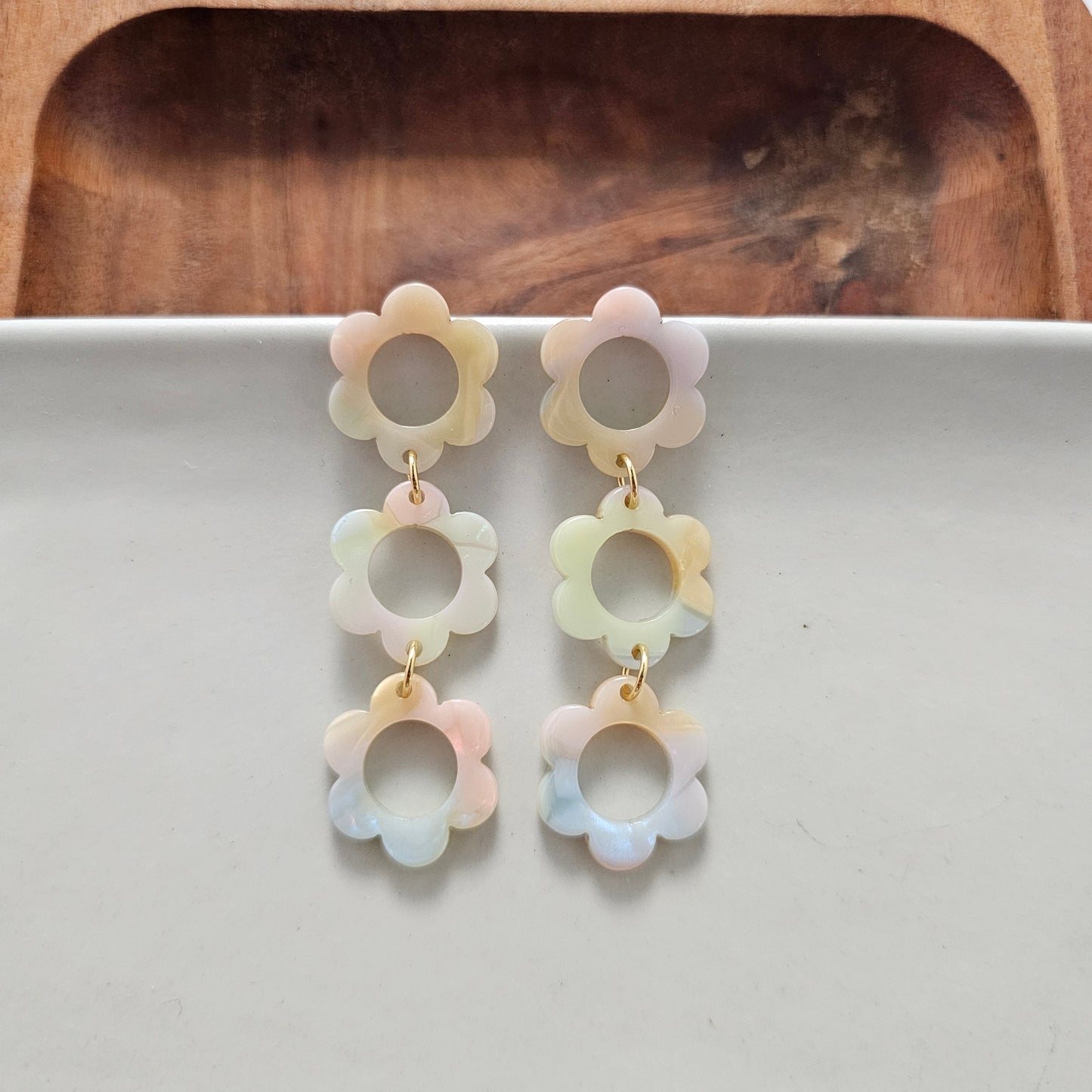 Delilah Earrings - Pastel Rainbow