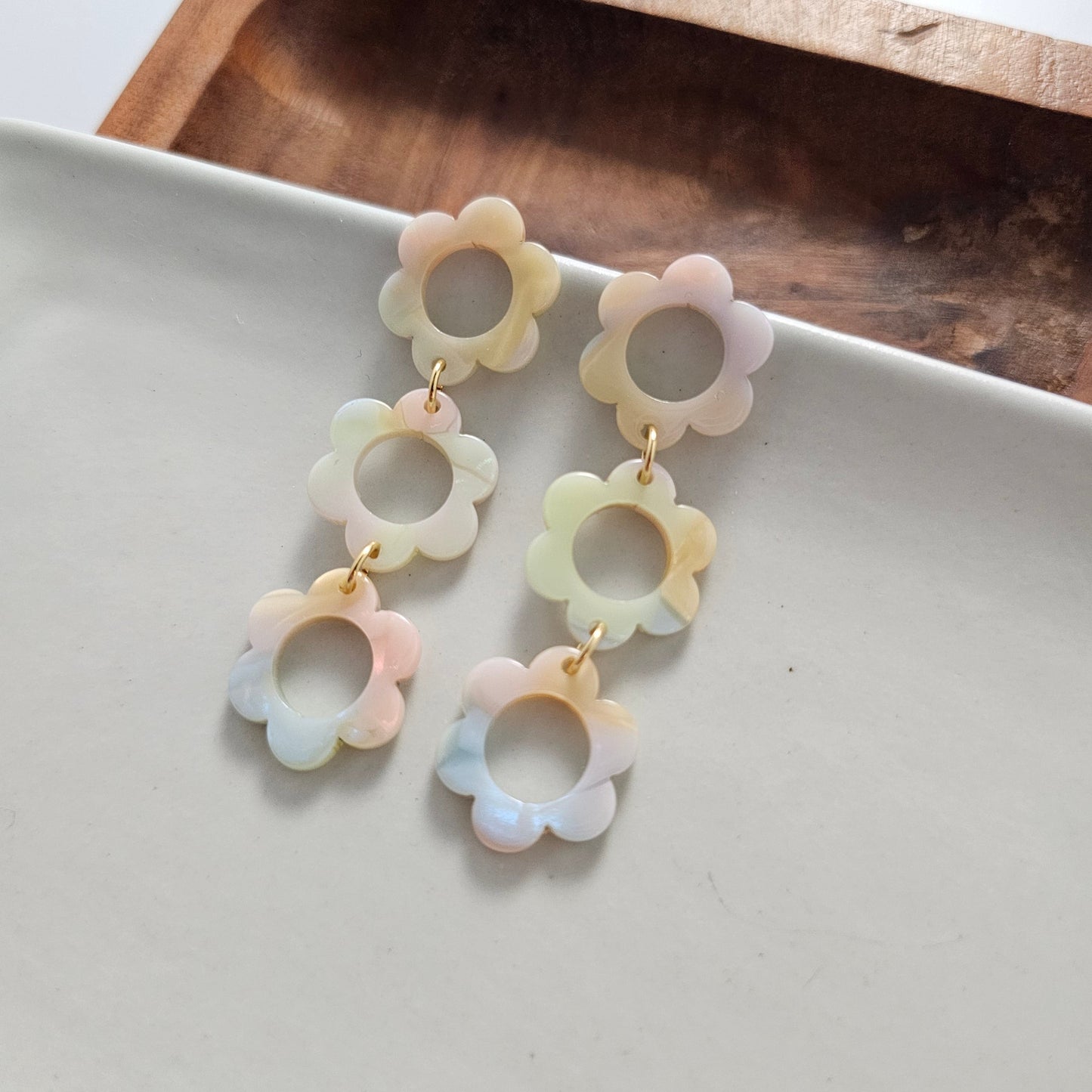 Delilah Earrings - Pastel Rainbow