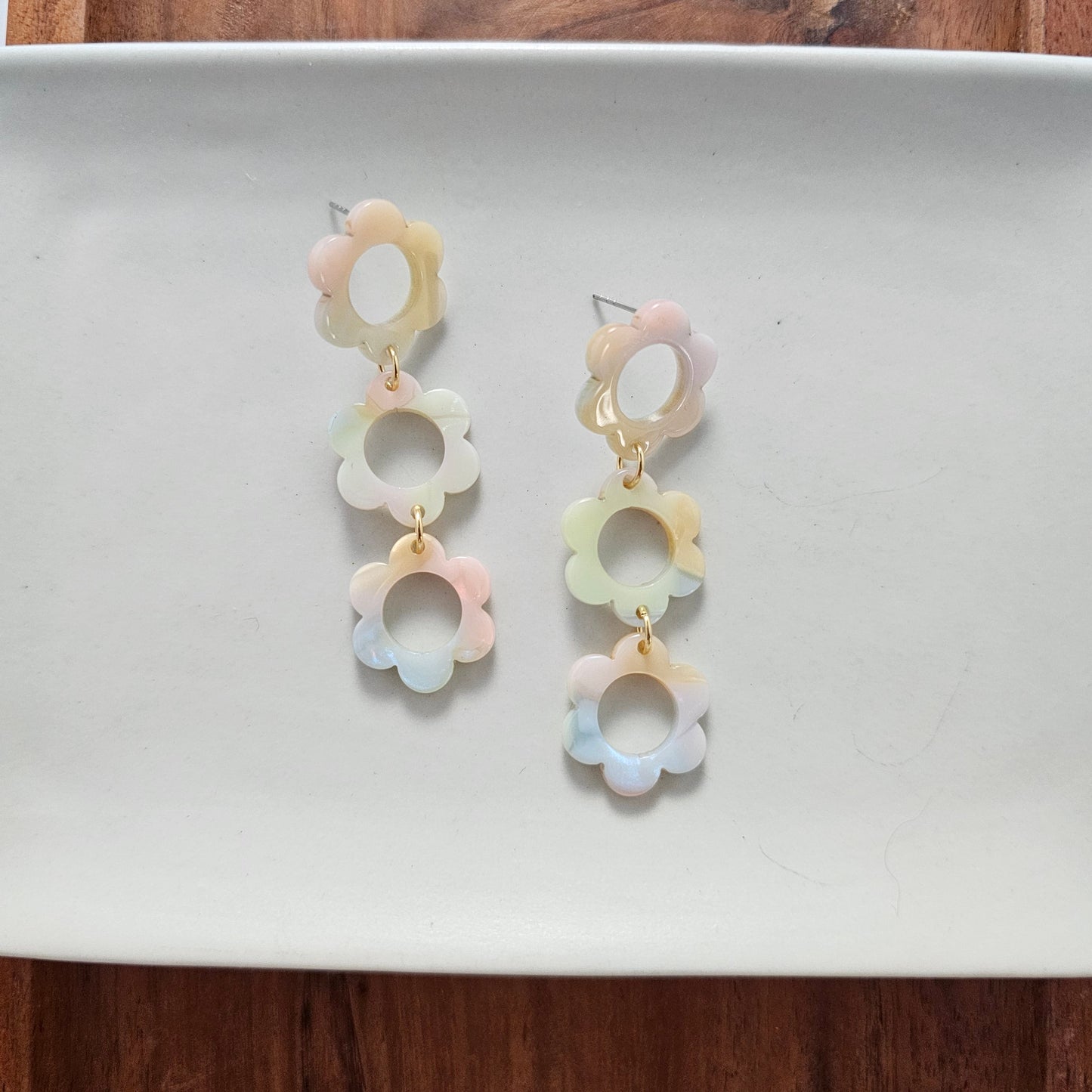 Delilah Earrings - Pastel Rainbow