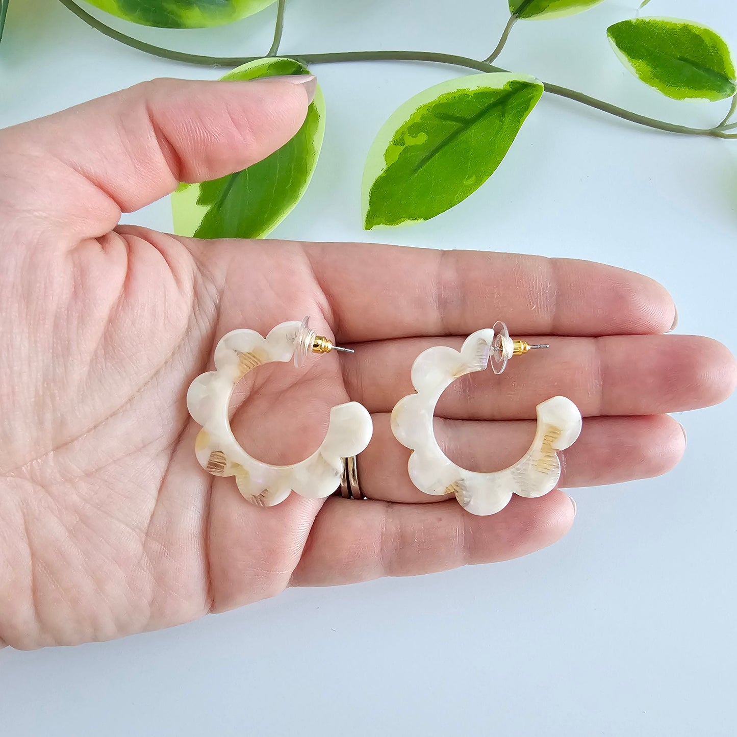 Flora Hoops - Cream