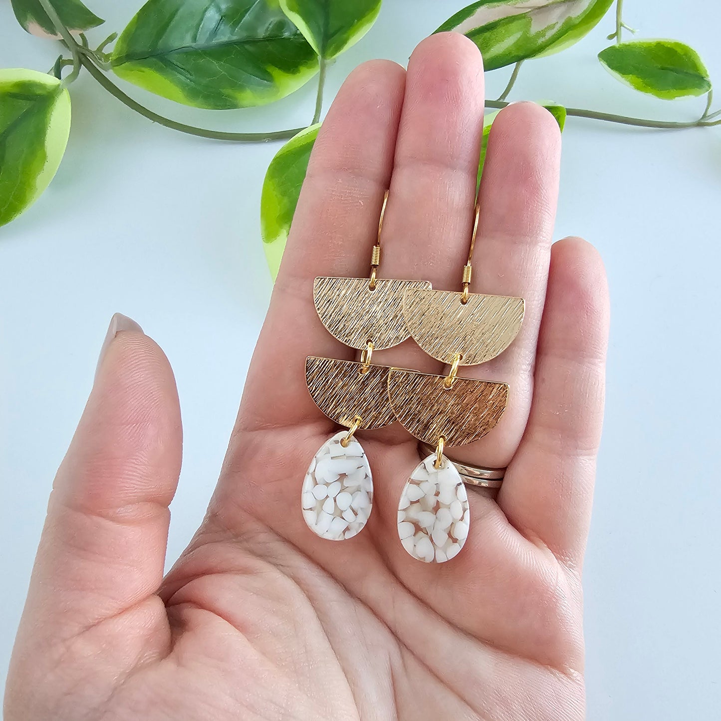 Aria Earrings - Pebble