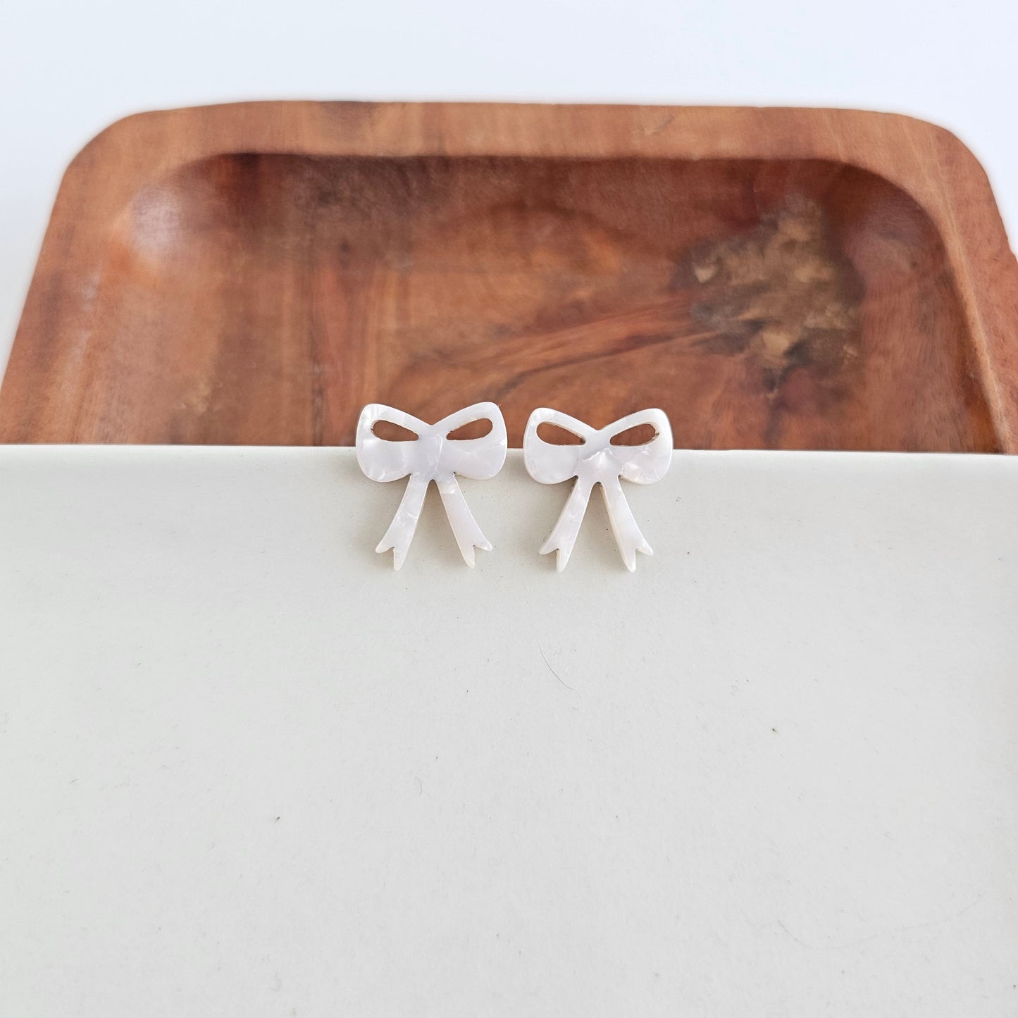 Bow Studs - White