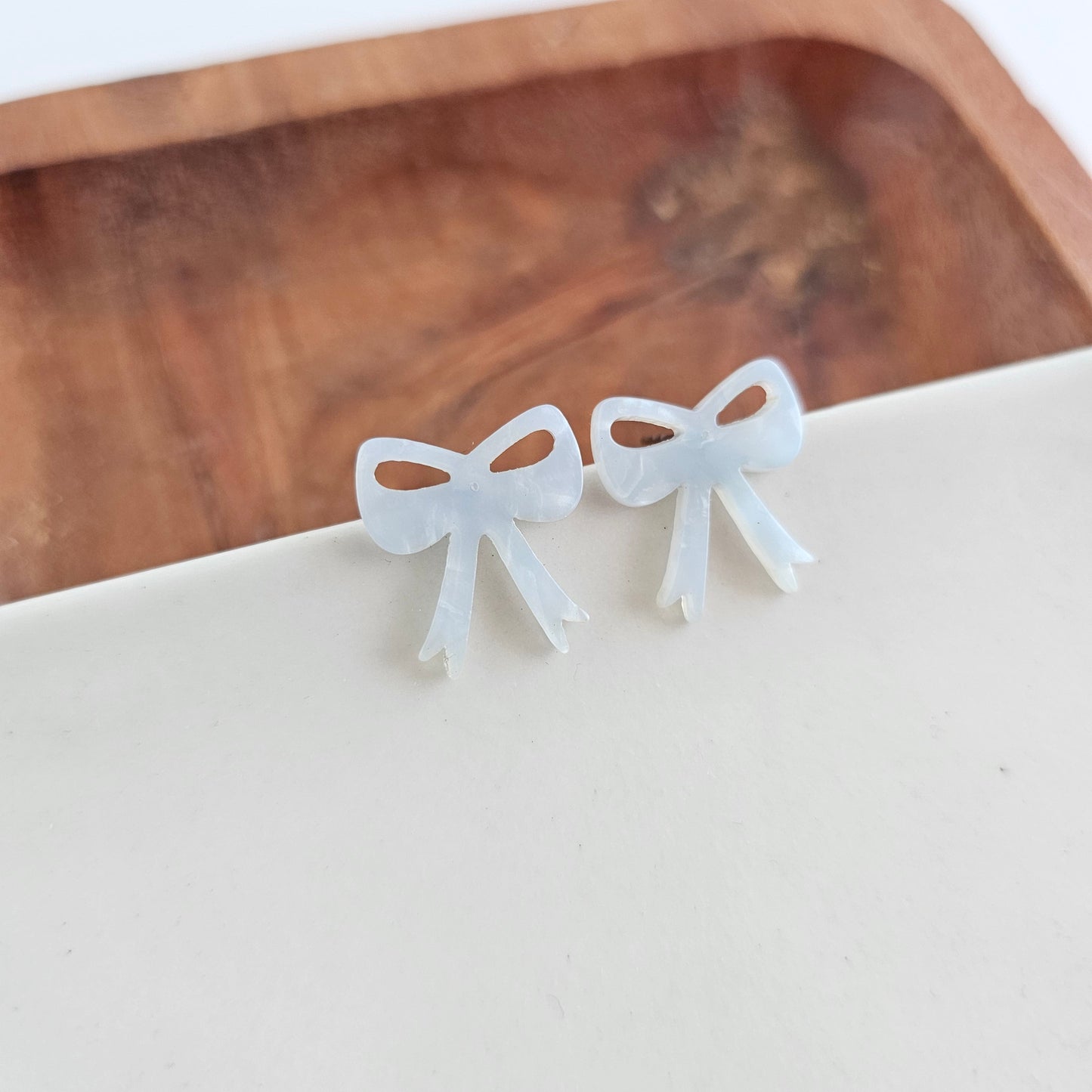 Bow Studs - Light Blue