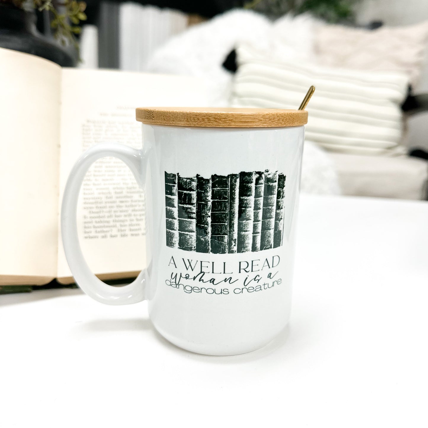 A Well Read Woman, Coffee Mug, Book Related Gift