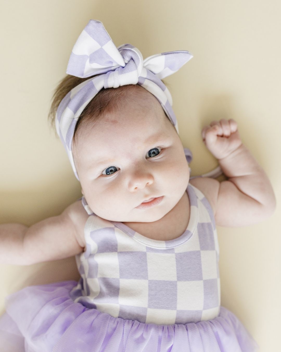 Checkered Headband | Lavender