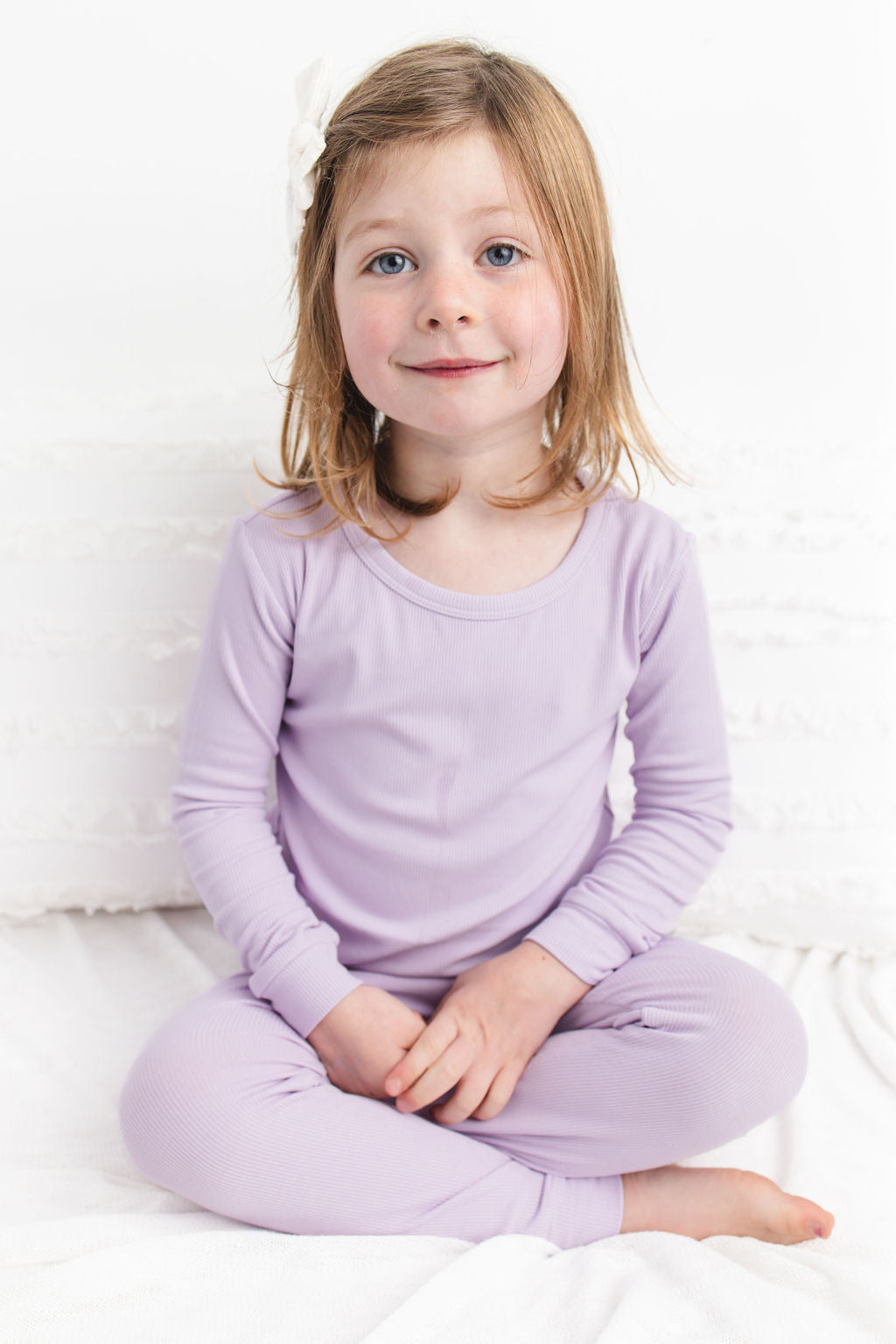 Lavender Ribbed Long Sleeve PJ's