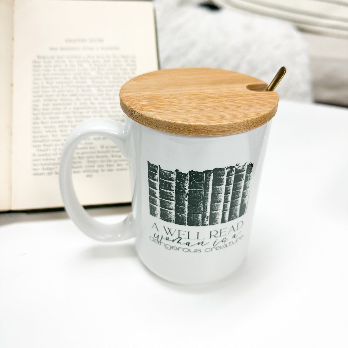 A Well Read Woman, Coffee Mug, Book Related Gift