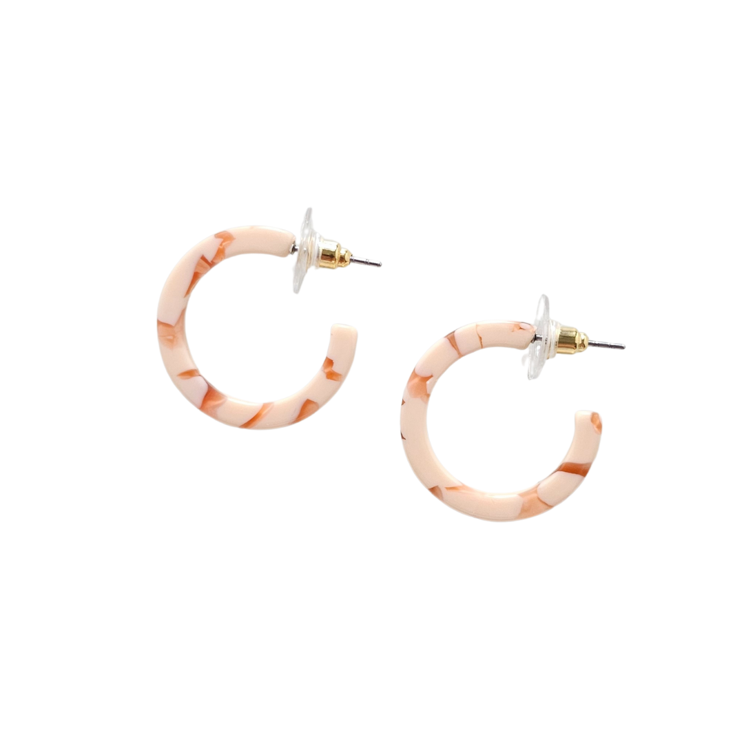 Cam Mini Hoops - Peach