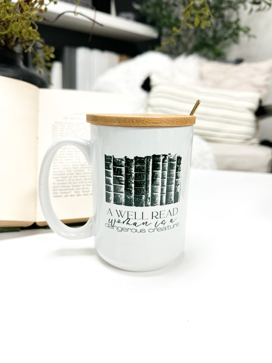 A Well Read Woman, Coffee Mug, Book Related Gift