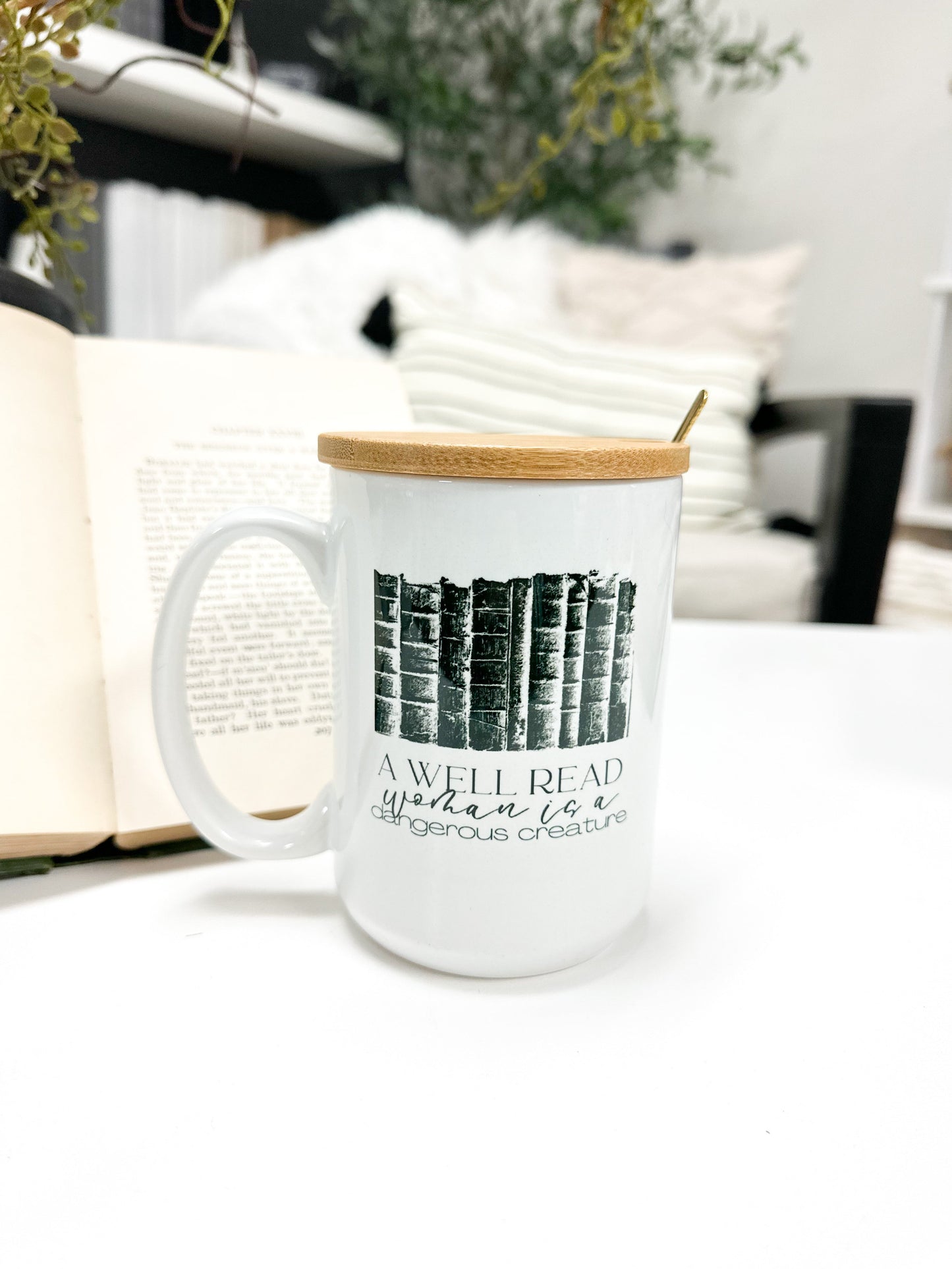 A Well Read Woman, Coffee Mug, Book Related Gift