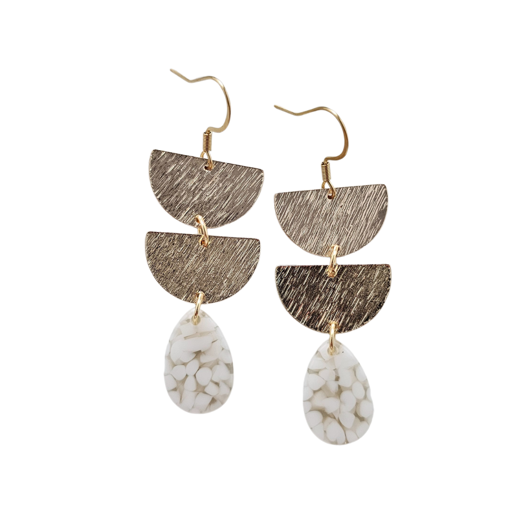 Aria Earrings - Pebble