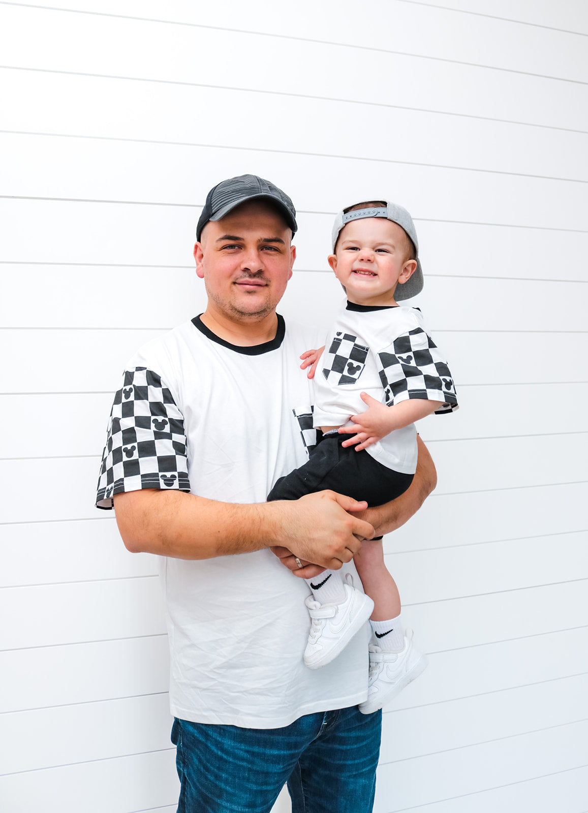 Black Checkered Pocket Toddler & Kids T Shirt