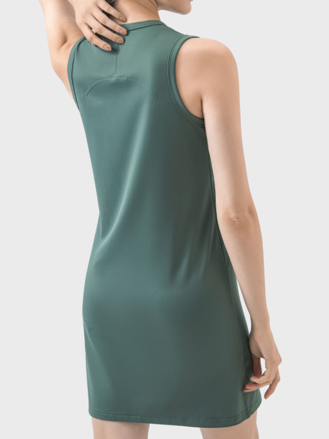 Round Neck Sleeveless Active Dress