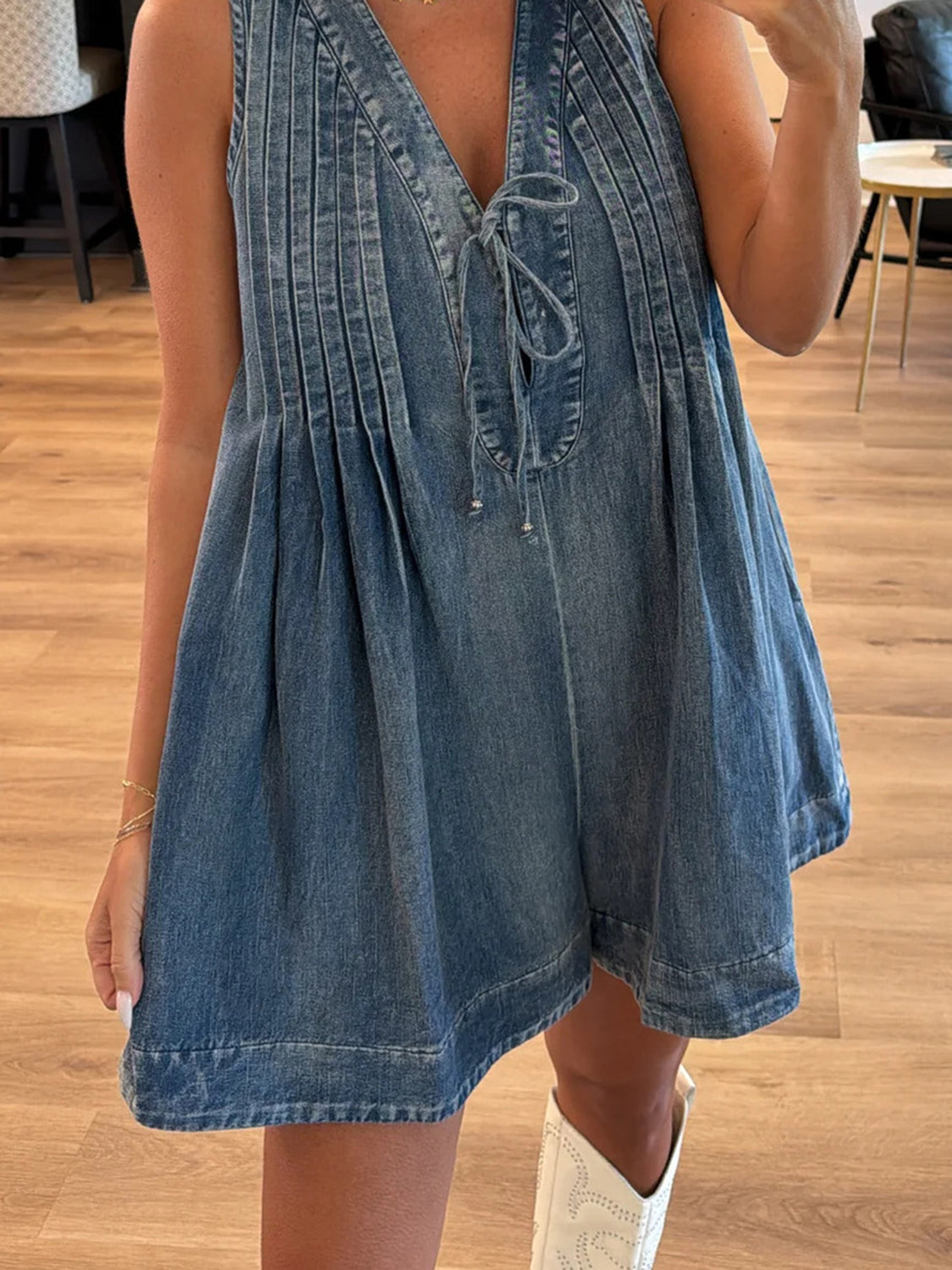 Tied Romper with Pockets