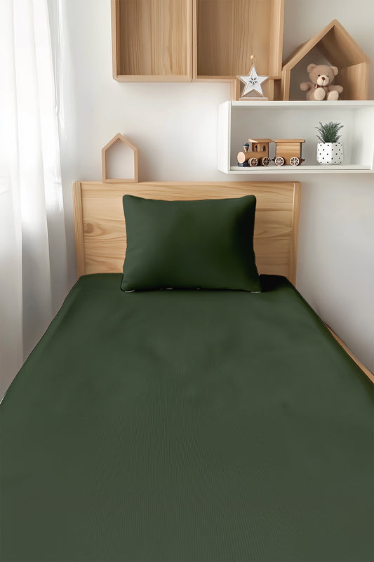 Emerald Twin Fitted Sheet and Pillowcase Set