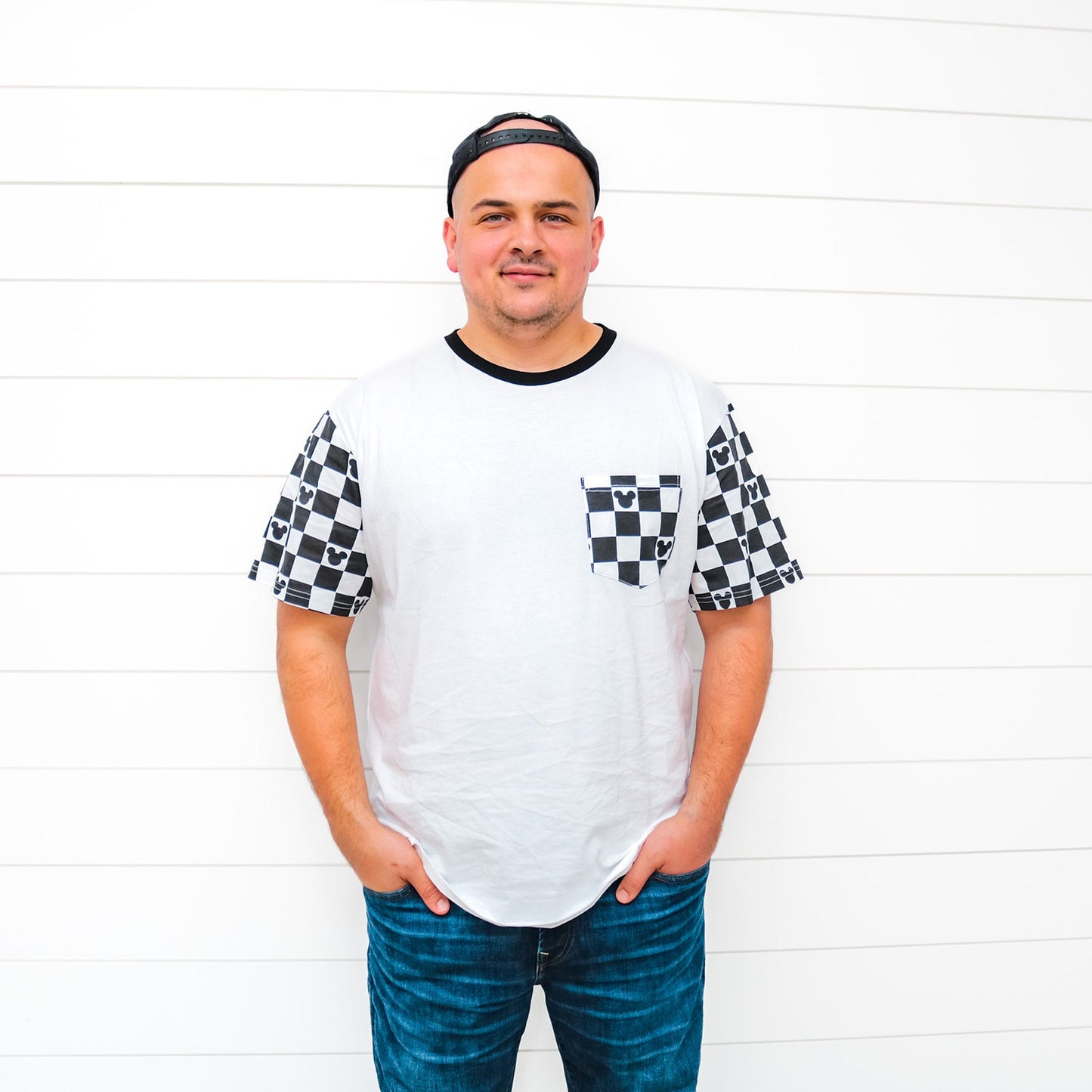 Black Checkered Magic Pocket Tee