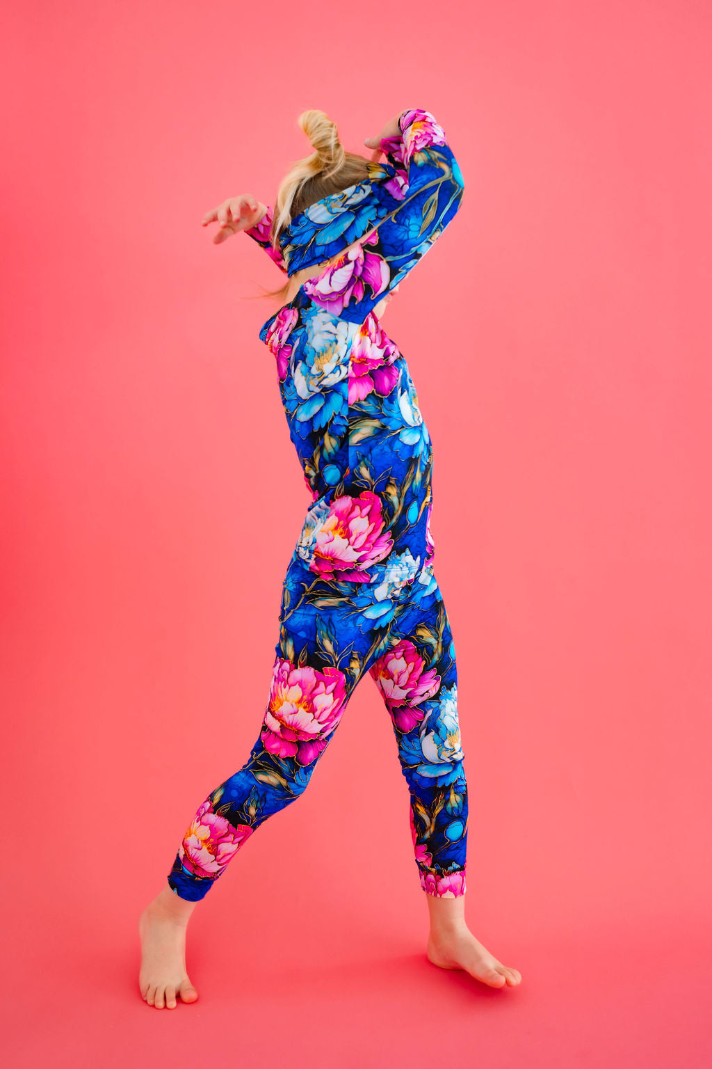 Neon Blooms Long Sleeve PJ's