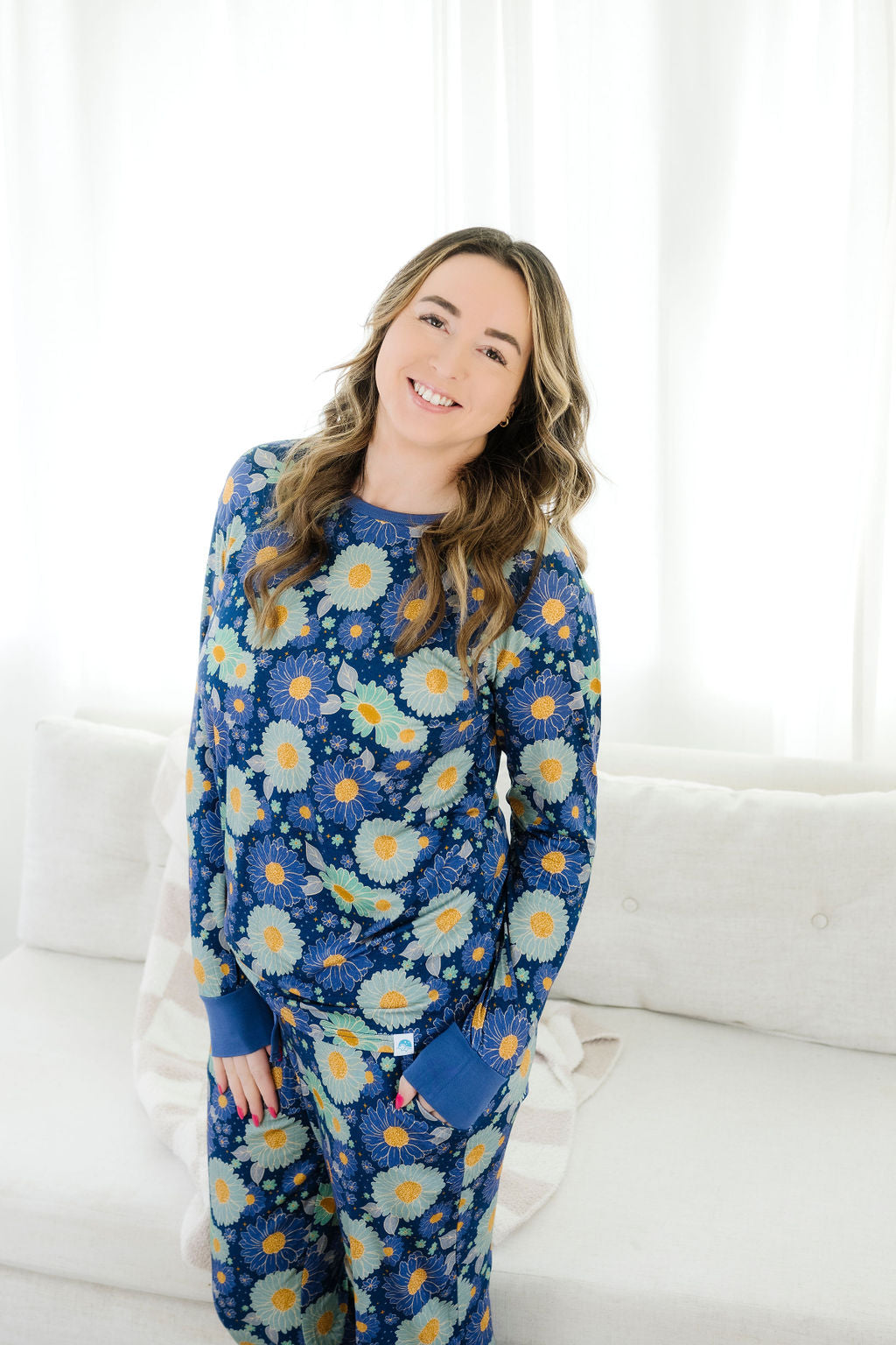 Bluepsie Daisy Women's Long Sleeve PJ Set