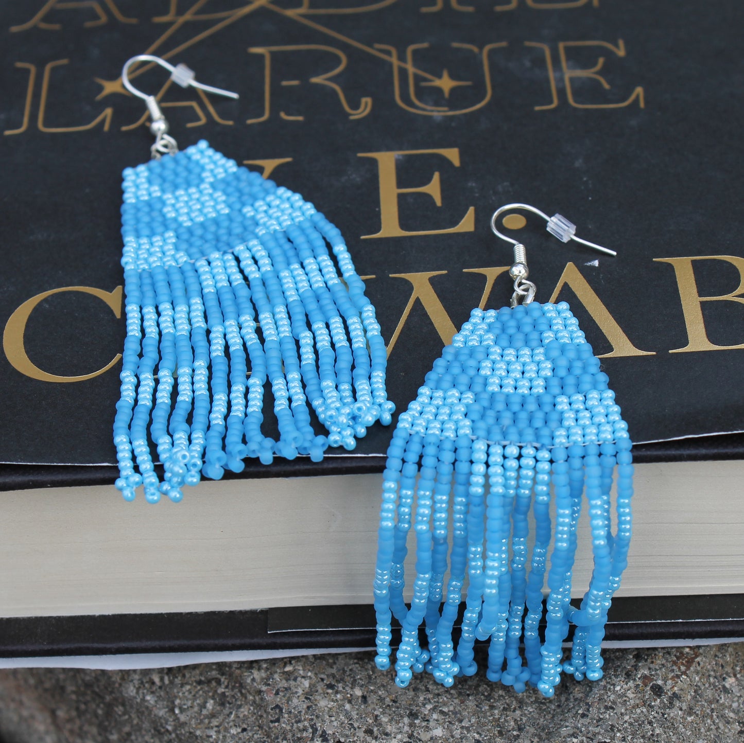 Checkered Vibes Fringe Earrings