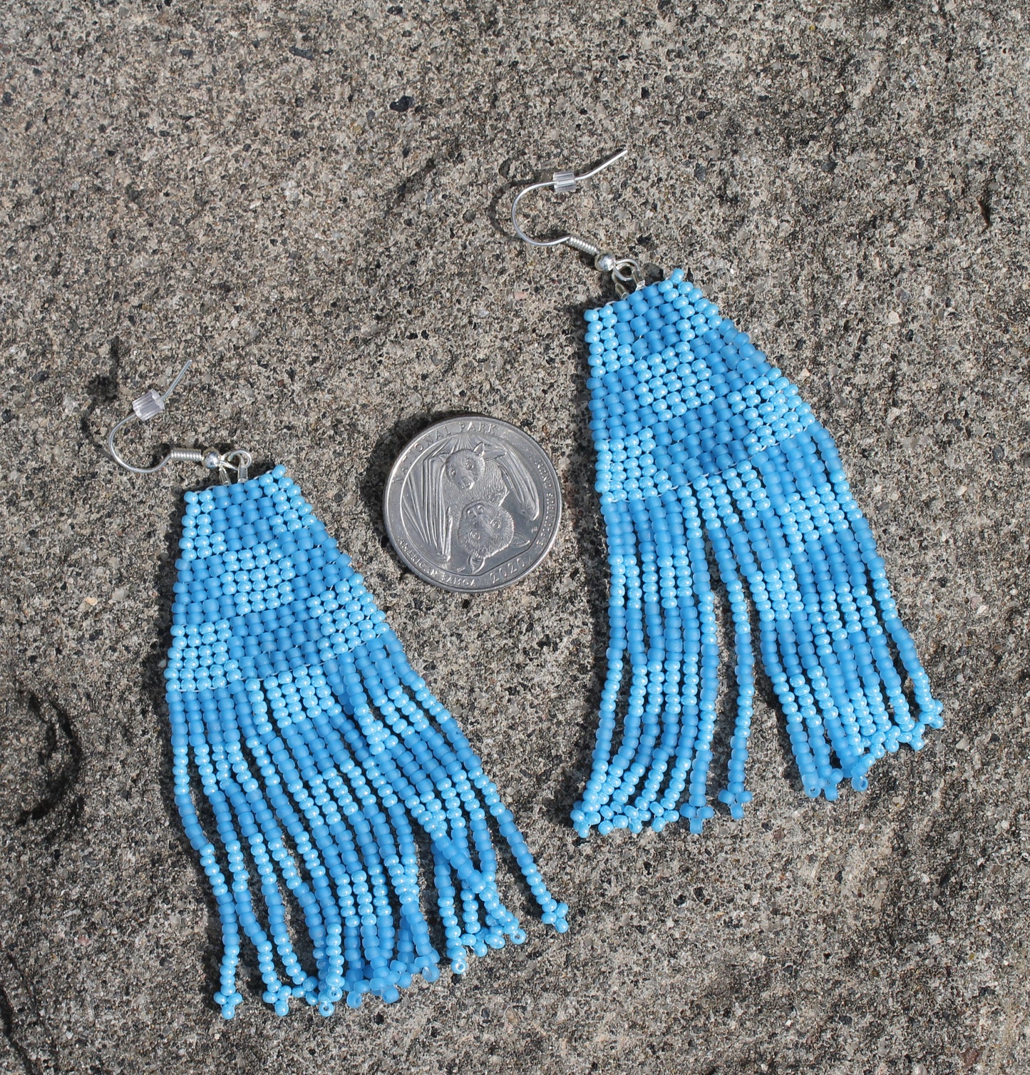 Checkered Vibes Fringe Earrings