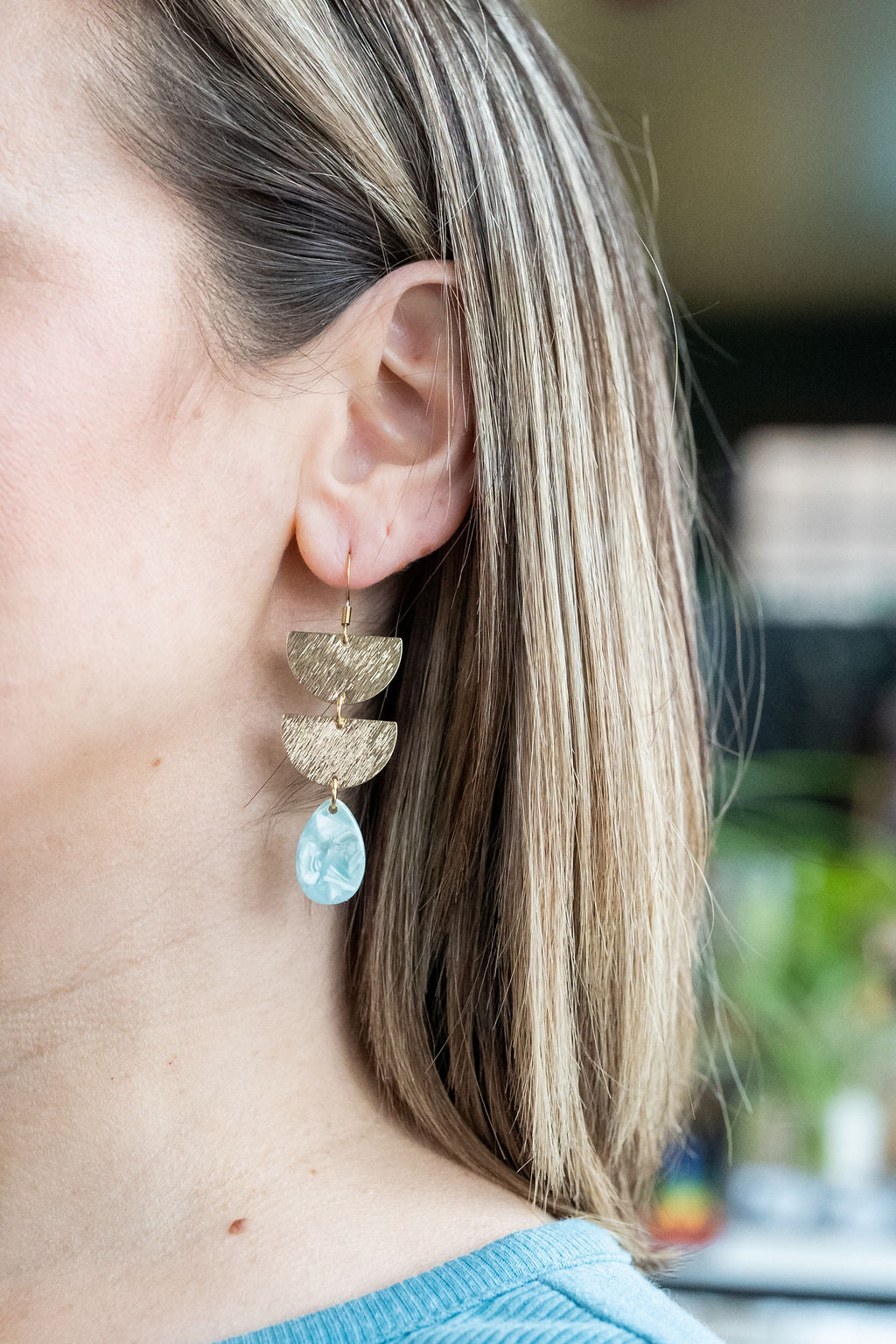 Aria Earrings - Aquamarine