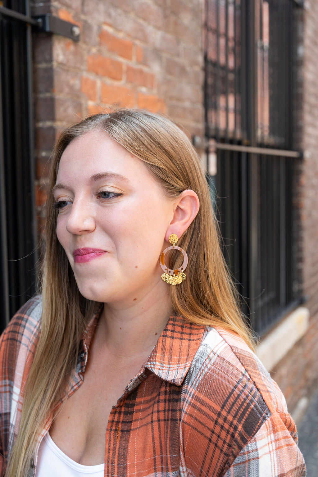 Francesca Earrings - Mauve & Copper